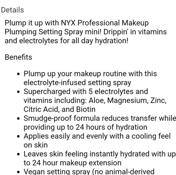 NYX PLUMP FINISH PLUMPING SETTING SPRAY. - Picture 7 of 8